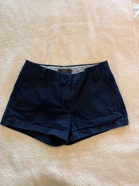J. Crew Navy Chino Bermuda Shorts Size 4 Inseam 3”